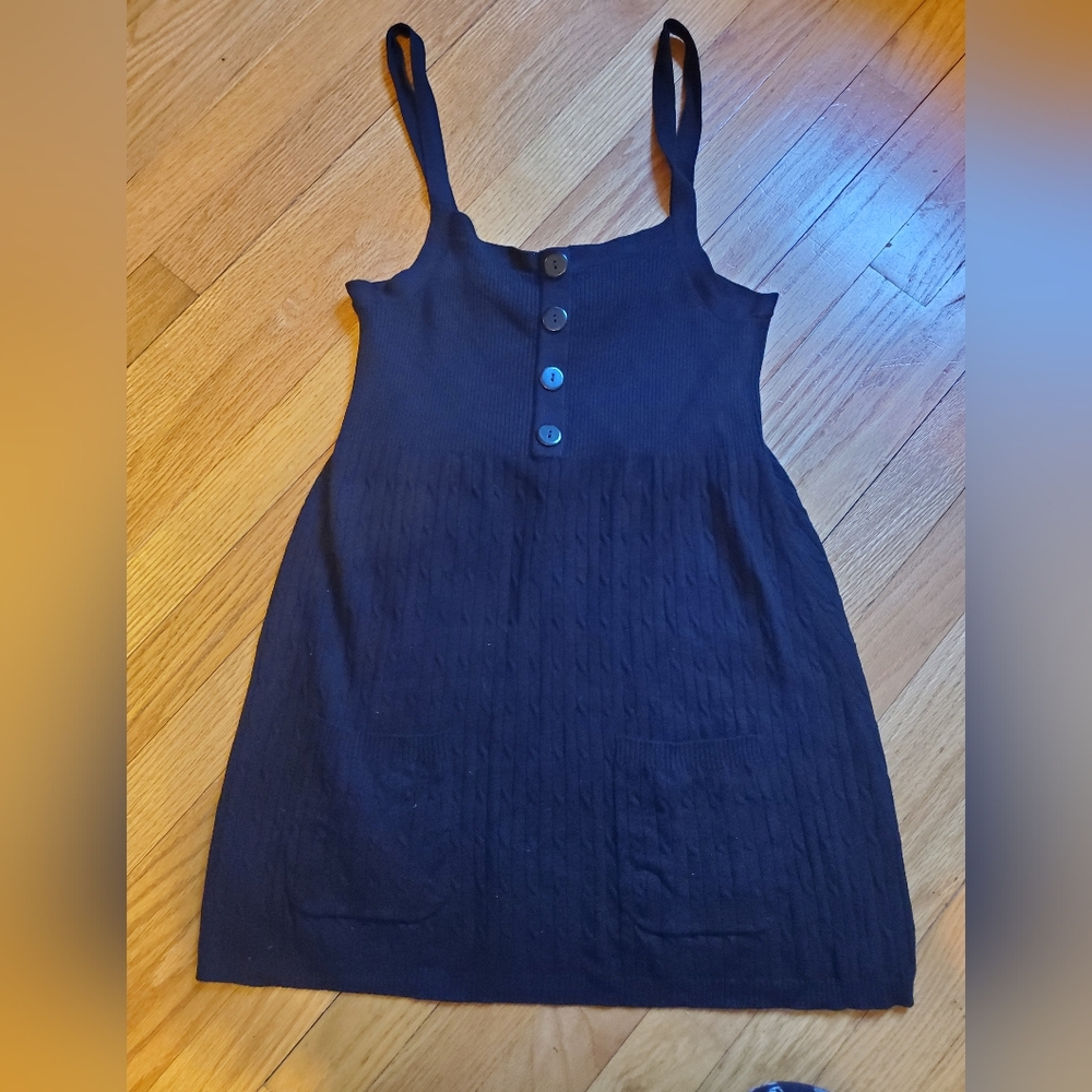 WD.NY Black Strap Sweater Dress